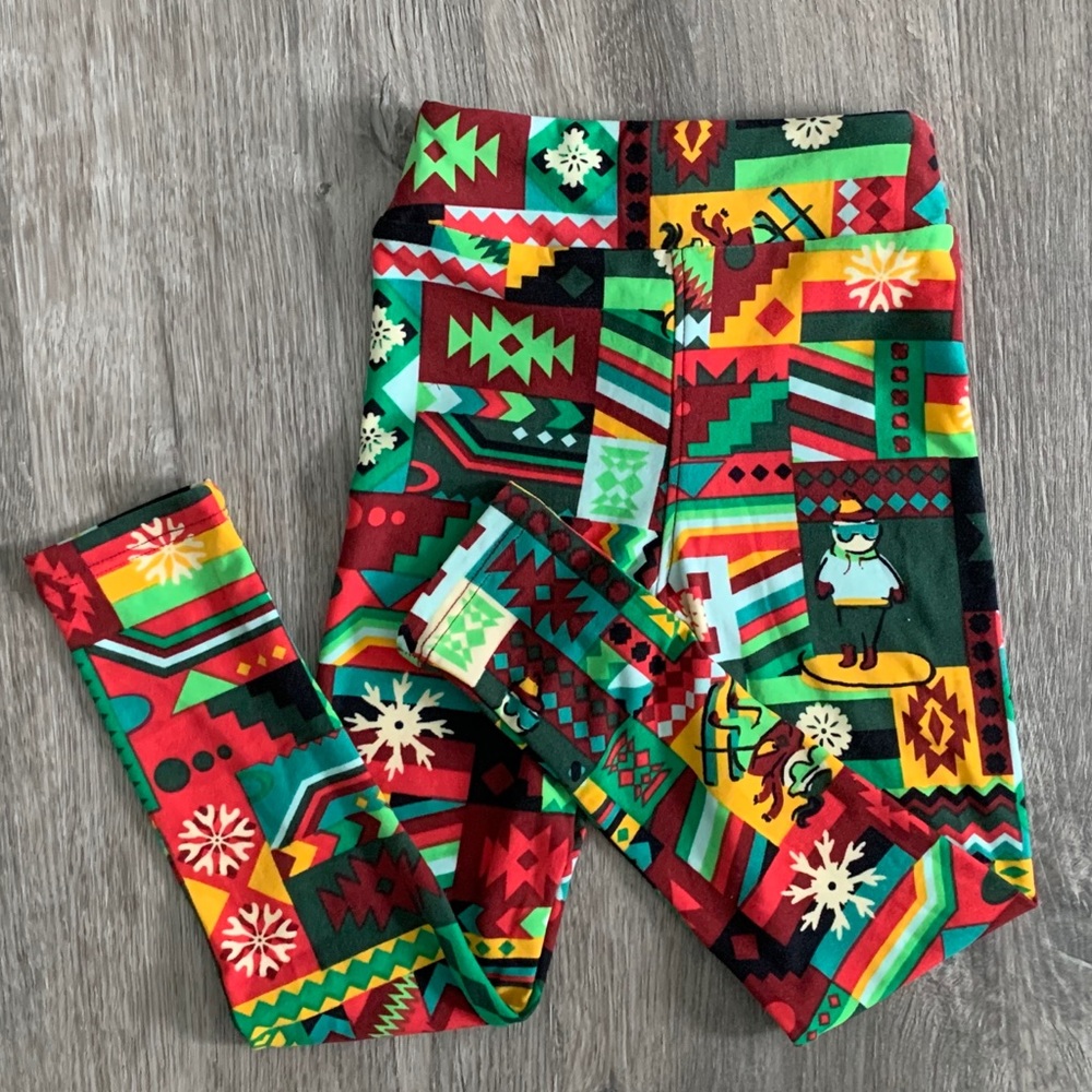 LulaRoe leggings Christmas size s/m holiday